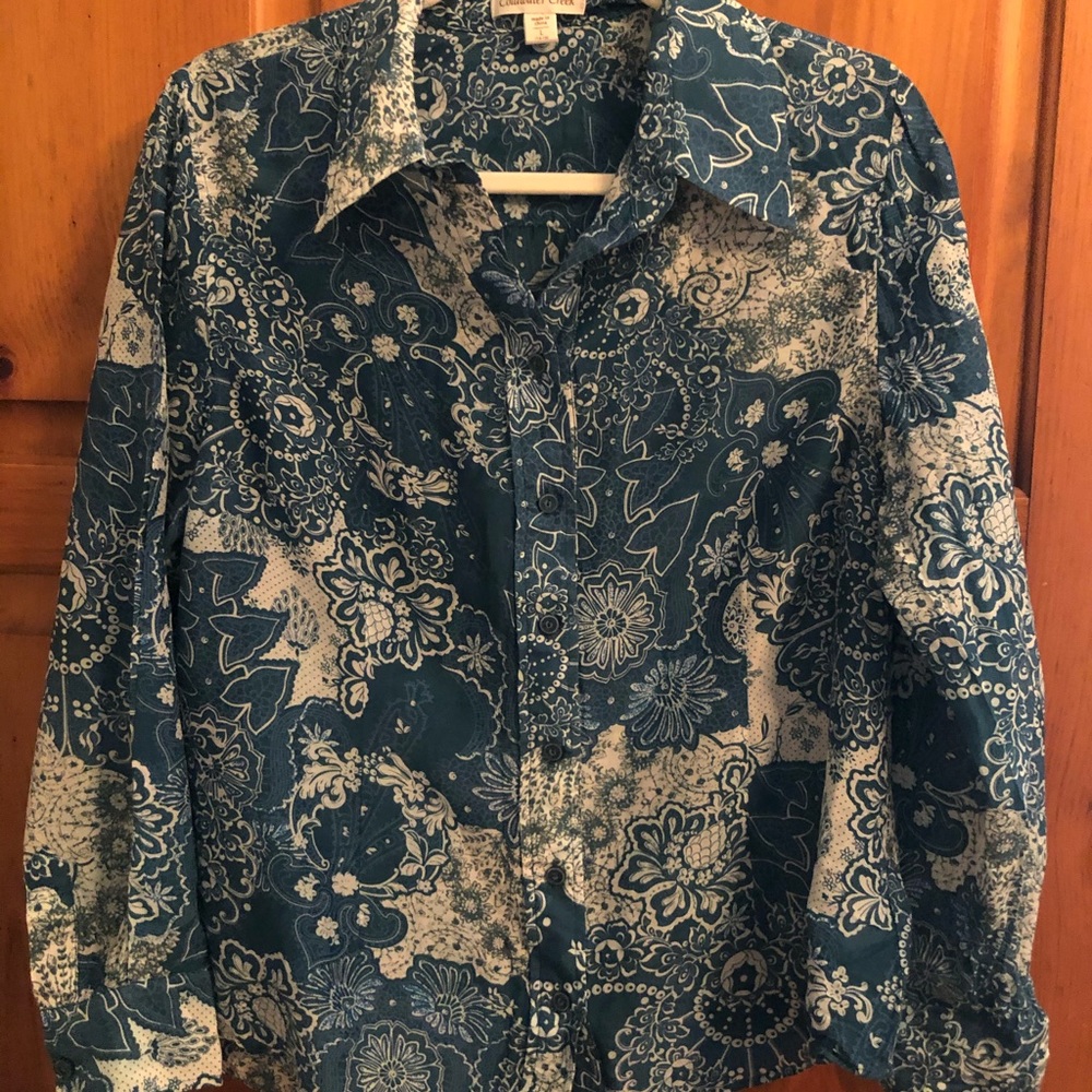 Cold water creek women’s button down shirt.